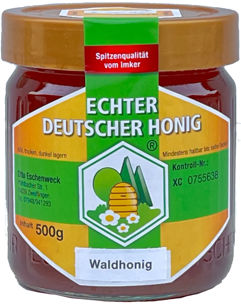 Honigglas Waldhonig von Naturhonig Eschenweck